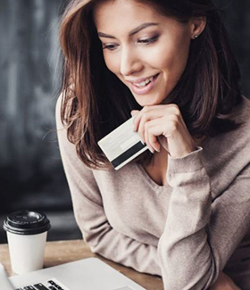 Woman Making Online Payment