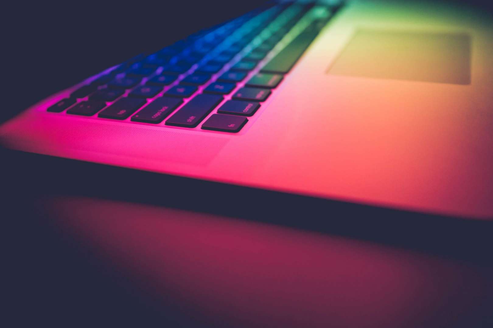 Laptop With Rainbow Colours