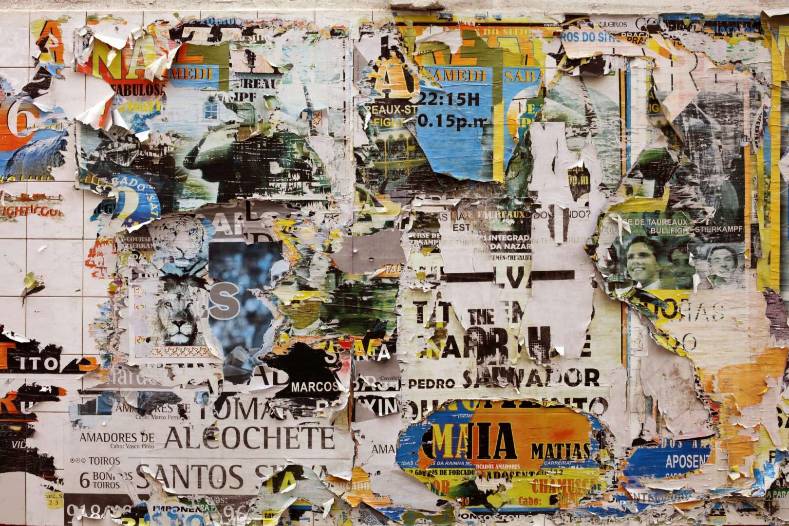 Advertising Collage On a Billboard
