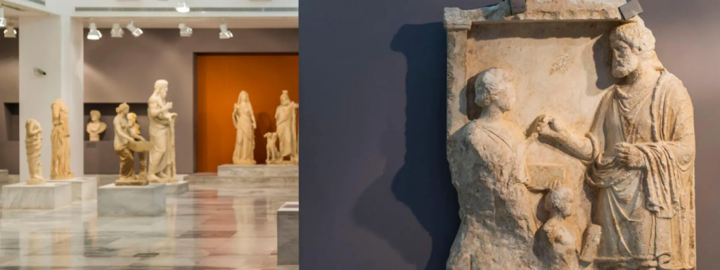 Greek Statues in a Museum