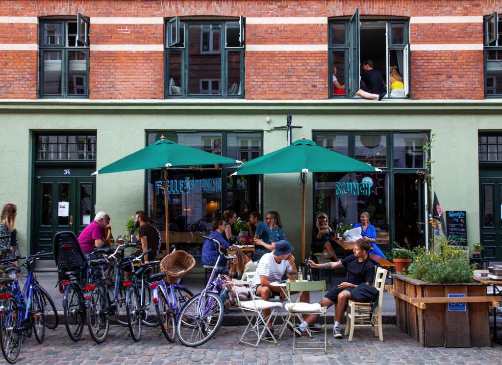 Relaxing at a Danish Cafe