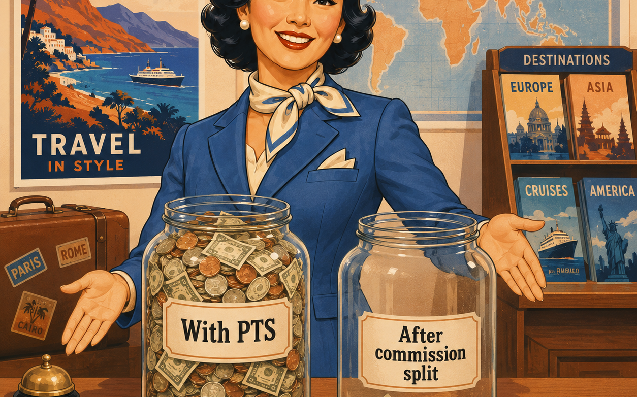 travel agent earnings